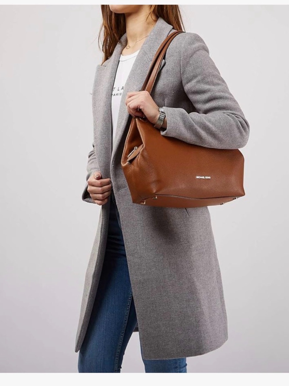 Michael Kors Raven LG Shoulder Tote NWT! - Picture 8 of 11